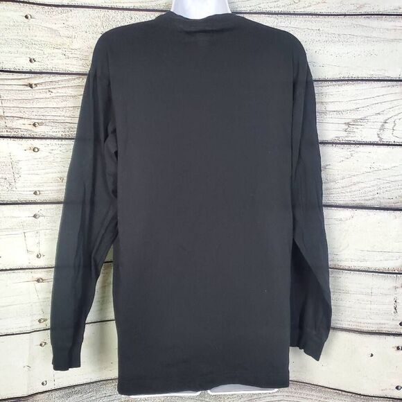 Victoria’s Secret PINK Black LOVE PINK Long Sleeve Shirt Plaid Logo Women’s M - Picture 6 of 9